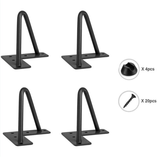 Έργο επίπλων DIY, μεταλλικά πόδια τραπεζιού με φουρκέτες, μινιμαλιστικός 2