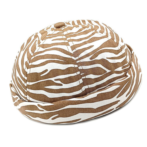 Zebras Pattern Docker Hat Adjustable Dome Hat Unisex-Khaki
