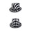 Black White Themed Magicians Hat-Black and white stri 2