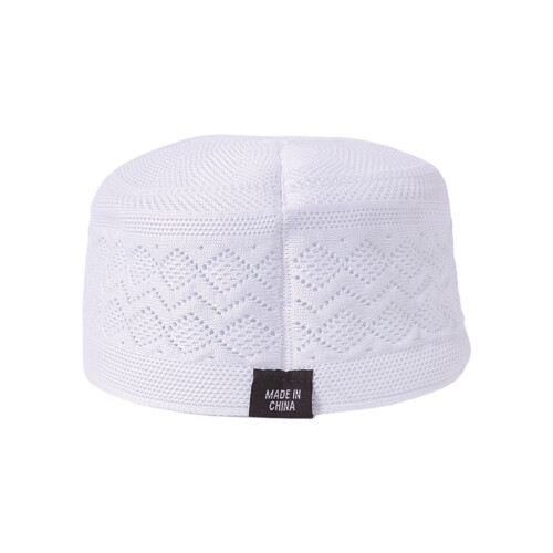Couvre-chef islamique pour hommes, bonnets chauds,-Blanc L
