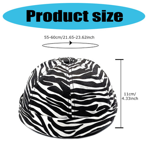 Zebras Pattern Docker Hat Adjustable Dome Hat Unisex-Khaki 2