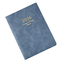 Hervulbare weekplanner 2026 met gedateerde pagina's-edel blauw