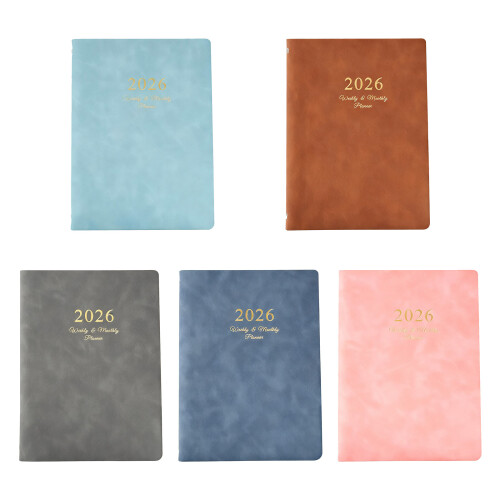 Hervulbare weekplanner 2026 met gedateerde pagina's-edel blauw 1