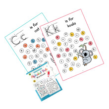 Elementary School Preparation Tool With Tracing-Letter coloring