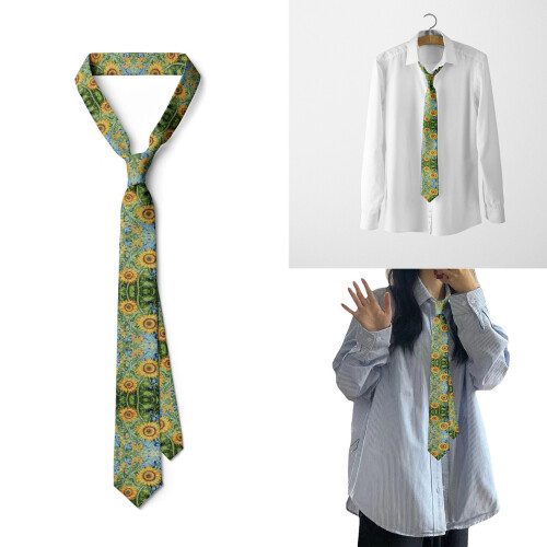 Elegantes Kleid-Accessoire, Krawatte, Ölgemälde-Druck,-5 1