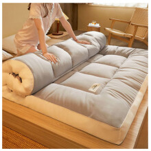 Japanese Roll Up Bed Mattress Portable Floor Futon Thickened Soft Sleeping Pad Gray 180x200cm for Single Double Use