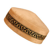 Atmungsaktive jüdische Yarmulke-Mützen, perfekt-Khaki-Goldlinie