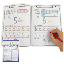 Traceerboek voor kleuters om de handschriftcontrole te-nummer