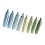 8 Piece Gradient Blue Green Glues Dots Set Lightweight Role 1