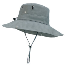 Opvouwbare buitenvishoed, breedgerand, unisex-4 gaten grijs