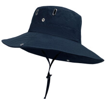 Chapeau bob convertible avec fermeture à-4 trous de bleu foncé