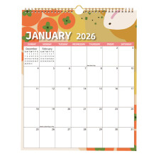 2026 Wall Mounted Calendar Planner 12 Month runs-food tycoon