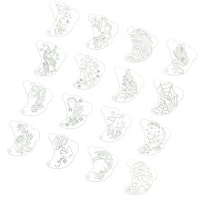 Washable Cosmetic Pattern Templates PET Texture for Quick-D76