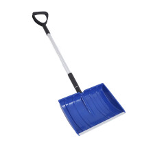 Snow Shovel with Detachable Aluminum Handle, Large Capacity Lightweight Tool for Home, Camping, Blue