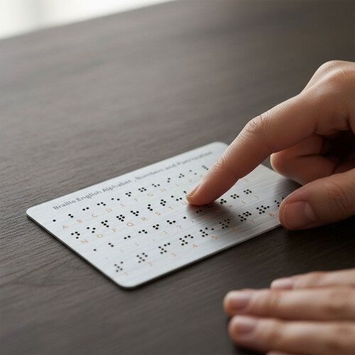 Braille Education Tool With Raised Alphabets Numbers Punctuation 1