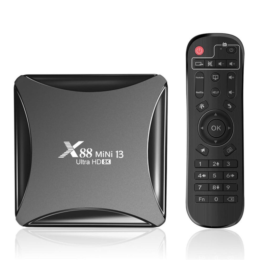 Android 13.0 Tv Box Mini, 4Gb Ram 64Gb Rom, Rk3528 Quadcore, Wifi 2.4G/5.8Ghz, 8K Hdr10 Ultra Hd, Usb Media Player 9119770679987