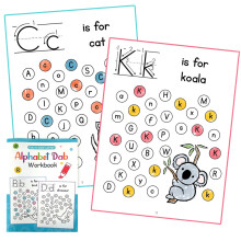 Beginnershandschrifttraining Tracing-werkmap met-Letter kleuren