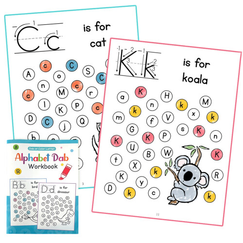 Beginnershandschrifttraining Tracing-werkmap met-Letter kleuren