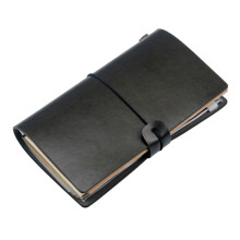 Carnet de voyage compact A6 avec pages remplaçables-Gris encre