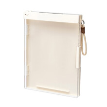 Clear ABS Document Case with Clipboard and Lanyard For-White