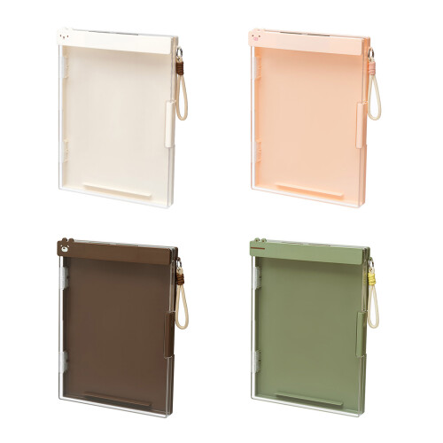 Clear ABS Document Case with Clipboard and Lanyard For-White 1