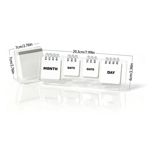 Office Organizer Perpetuals Acrylic Calendar Visible Date 2