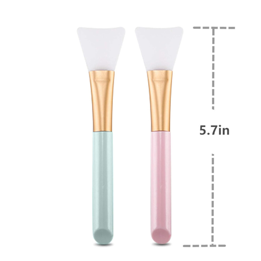 Smooth Application, Hygienic Facial Tool: Soft Silicone Mask Brush For Even Skincare Product Spread, Sensitive Skin Friendly - 2 PCS, Travel-friendly