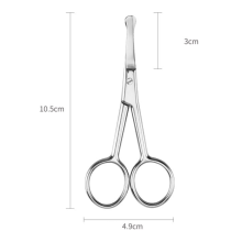 Kit de soin professionnel : votre kit de voyage compact idéal pour la taille de la barbe, ciseaux de sécurité incurvés et arrondis en acier