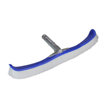 18.25 Inch Blue Flexible Bristle Pool Cleaning Brush with Durable Aluminum Handle