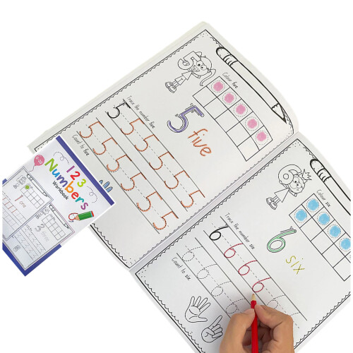 Reusable Preschool Writing Coloring Workbook For Early-number