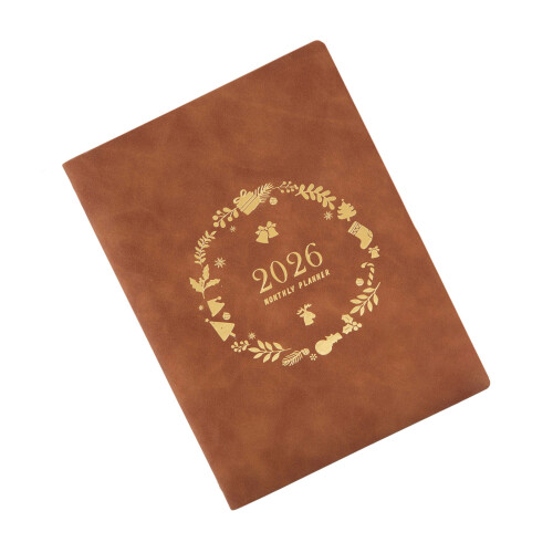 2026 Daily Weekly Academic Planner with Refillable 6-brown