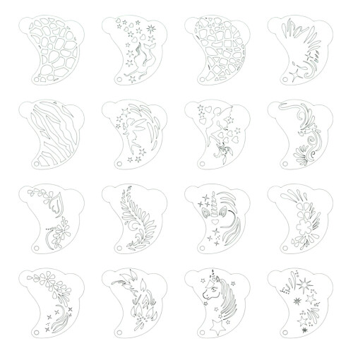 Washable Cosmetic Pattern Templates PET Texture for Quick-D48