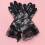 2er-Pack Blumenmuster-Handschuhe für Damen, kurze Spitze,-Weiß 4
