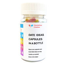 50+ Date Night Ideas Capsules in Bottle Couples Gift Romantic Adventure for Wedding or Shower