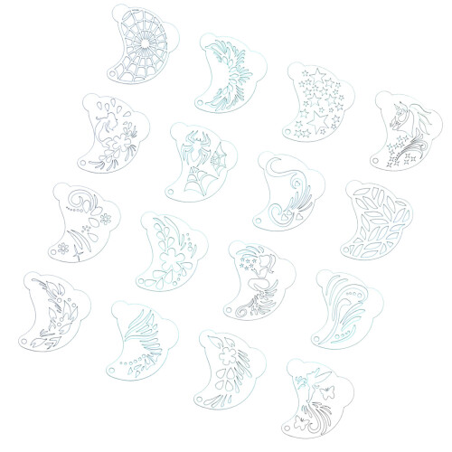 Creative Expression Face Stencil Set Washable Surfaces-D77
