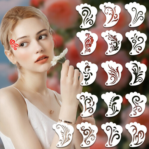 Creative Expression Face Stencil Set Washable Surfaces-D77 2