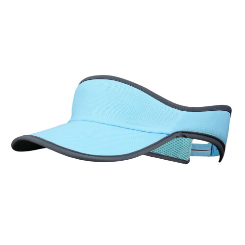 Chapeau de queue de cheval respirant, chapeau de protection-Bleu