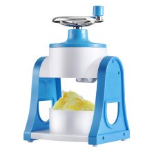 Manual Ice Crusher with Stainless Steel Blades, Fast Snow Cone Maker for Home and Outdoor Use