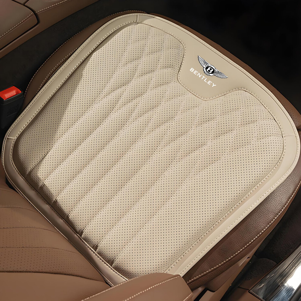 Breathable Plush Leather Car Seat Cushion For Bentley Continental Gt 20112018 Beige 9119770681768