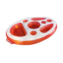 Inflatable Drink Holder Large Capacity Floating Pool Tray for Hot Tub Beach Party Red