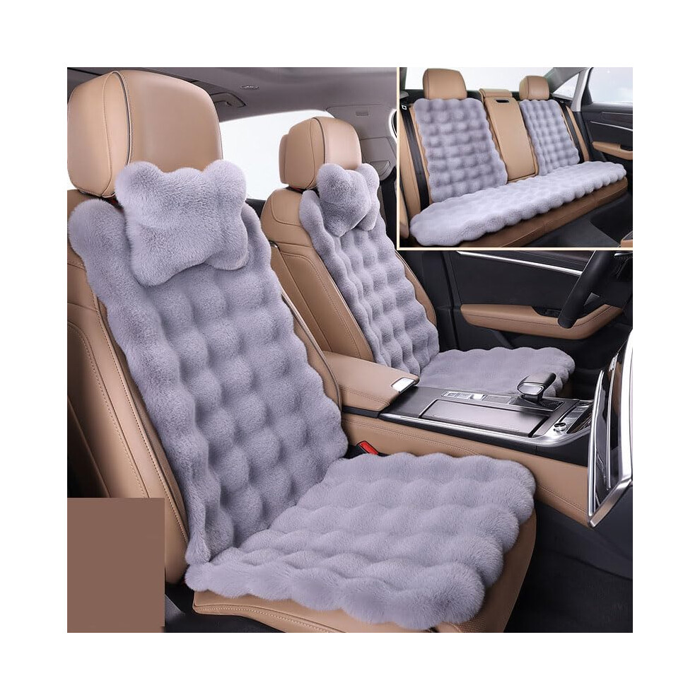 Luxury Plush Car Seat Cushion For Nissan Kicks 20182023, Nonslip Winter Protector, Gray 9001264920715
