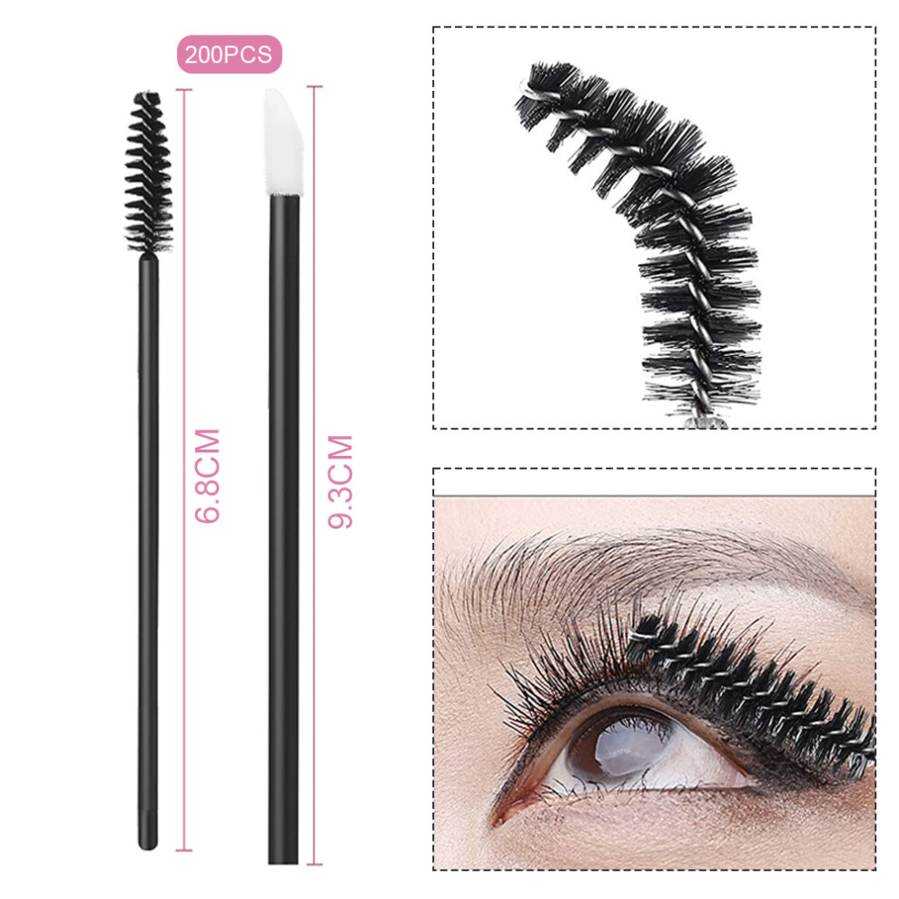 Disposable Mascara Wand For Eyelash Styling, Flexible Mascara Applicator With Bendable Head And Soft Bristles, Multi Purpose Applicator Brush For