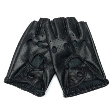 Gotische vingerloze handschoenen met geventileerde-Zwart