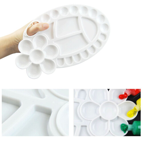 Plastic Paint Palette For Art Projects With-flower palette 2