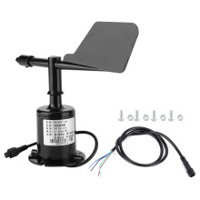 Outdoor Solar Lighting Compatible Wind Measuring Tool, Weatherproof Polycarbonate Anemometer With 8 Direction Indication And Anti Electromagnetic Inte