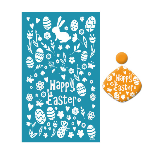 Easter Rabbit Silk Screen Stencil for Clay DIY Printing-SY164 2