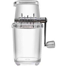 Manual Ice Shaver with Stainless Steel Blades, Fast Hand Crank Ice Crusher for Snow Cones