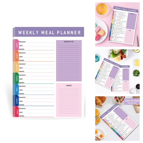 Organisateurs de repas Bloc-notes Pages détachables Papier épais 1