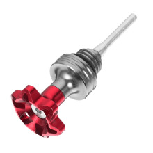 Motorcycle Oil Level Gauge Aluminum Alloy Engine Oil Indicator Replacement for Fuel Tank Red