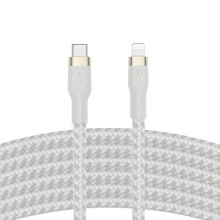 Cable USB-C/Lightning - Belkin - Flex - 15W - 3m - Silicona Blanca